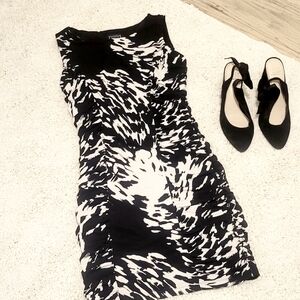 Black and white body con dress